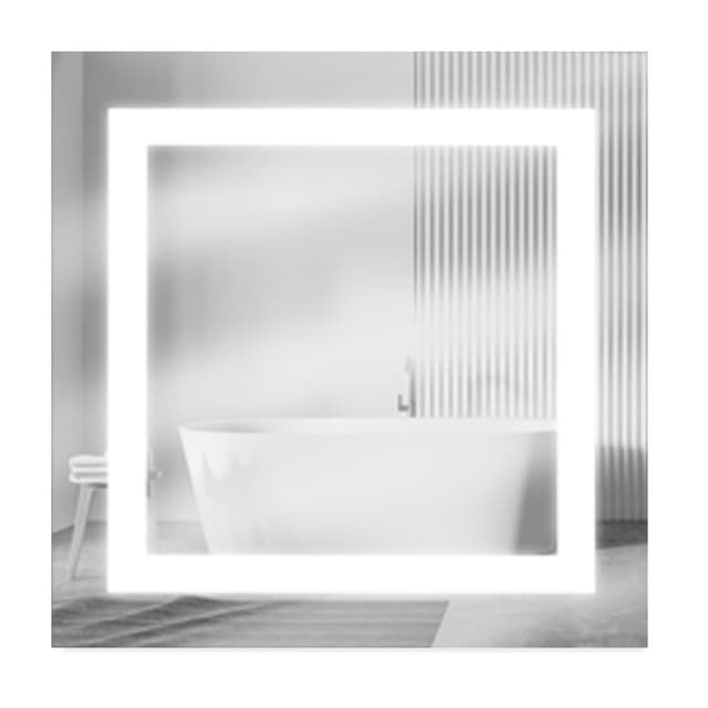 ESPELHO LED JATEADO QUADRADO 70X70cm