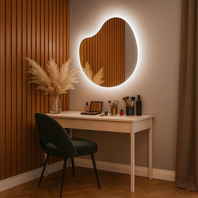 Espelho Slim Orgânico Maçã com LED 60x60cm