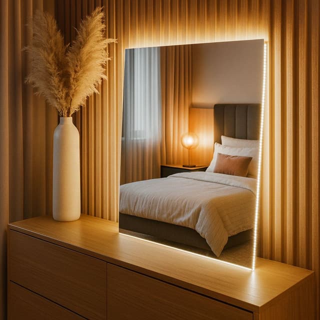Espelho Slim Quadrado com LED